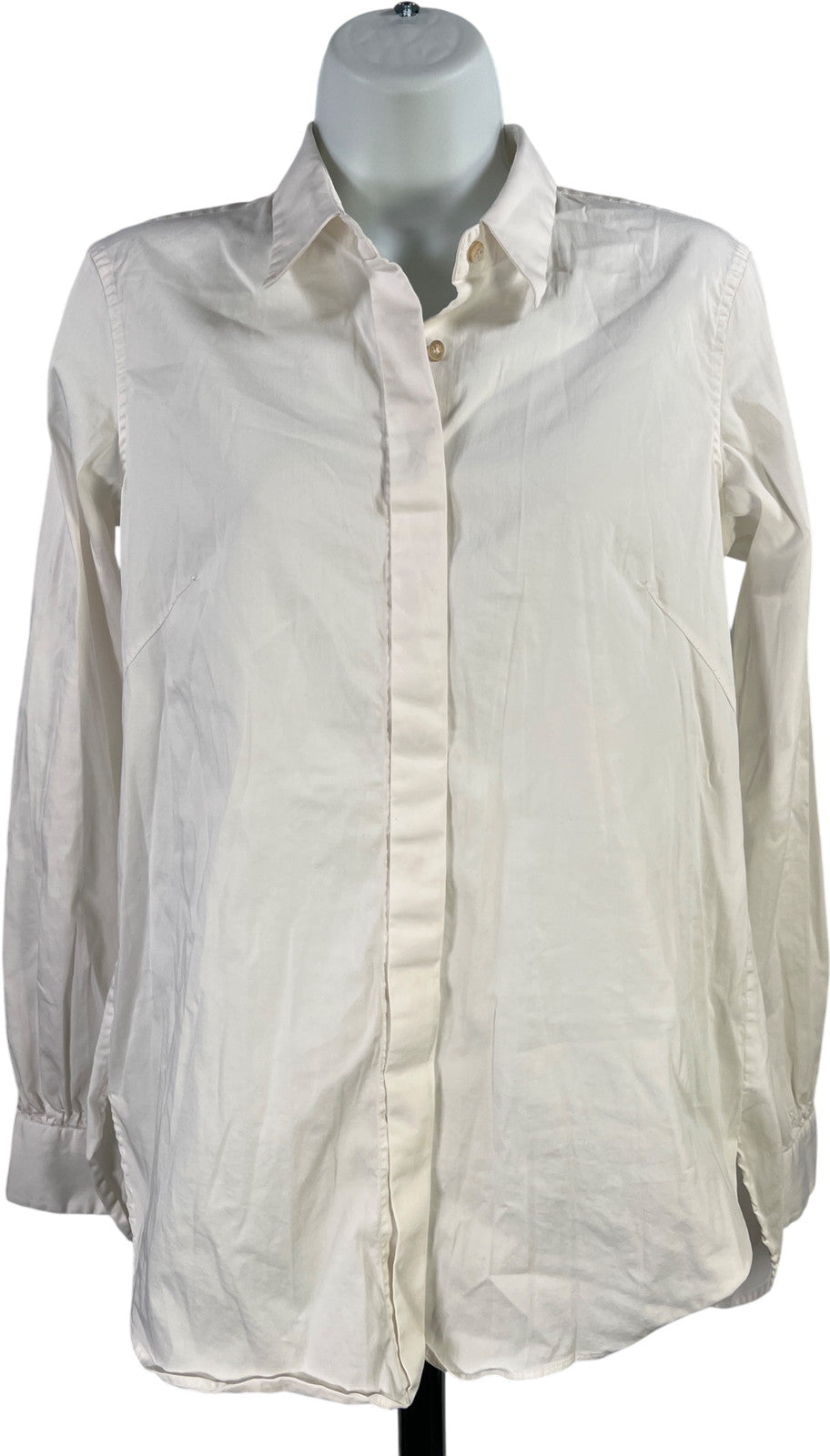Le Sarte Pettegole Women’s White Long Sleeve Button Up Shirt - 44/US L