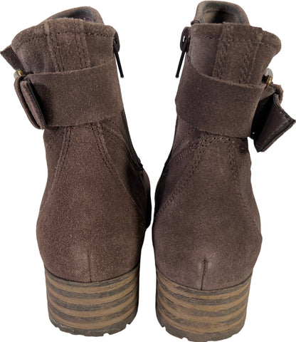 Clarks Collection Women’s Gray Suede Marana Amber Ankle Boots - 7