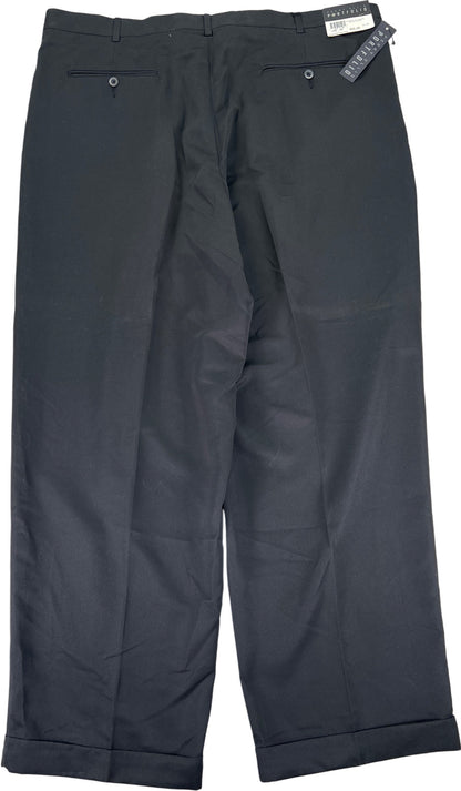 Perry Ellis Portfolio Men’s Black Micro Touch Dress Pants - 42x30