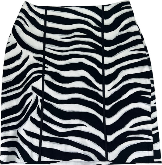 White House Black Market Women’s Black/White Zebra Print Pencil Skirt - 4