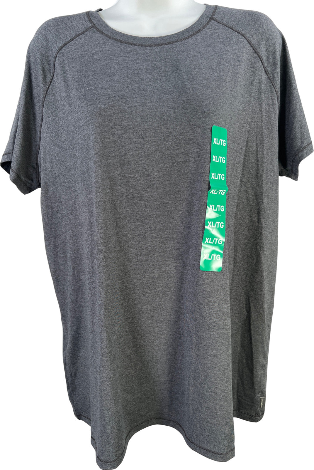 Eddie Bauer Women’s Black/Gray Heathered Short Sleeve Athletic Shirt - XL