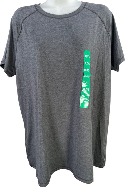 Eddie Bauer Women’s Black/Gray Heathered Short Sleeve Athletic Shirt - XL