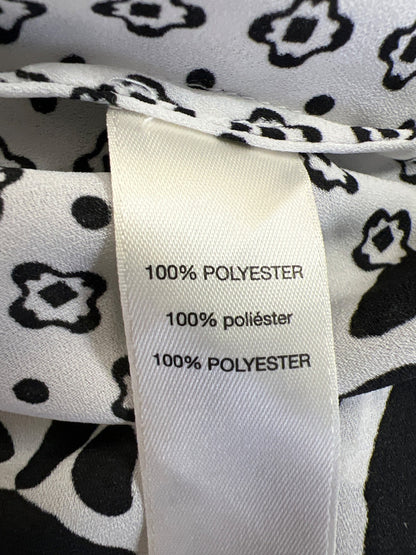 Chico’s Women’s White/Black Button Up 3/4 Sleeve Blouse - 1/US M