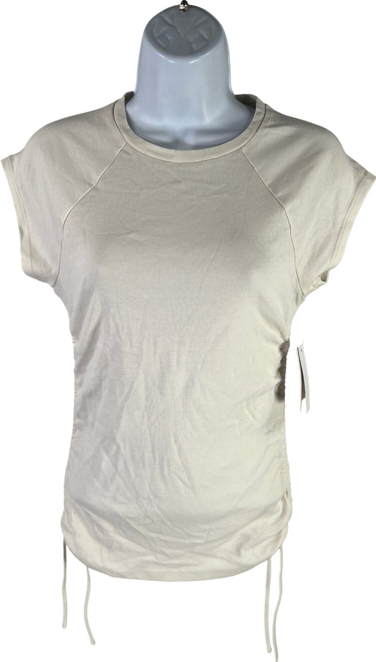 NEW Flag and Anthem Women’s Ivory Short Sleeve Side Cinch T-Shirt - S