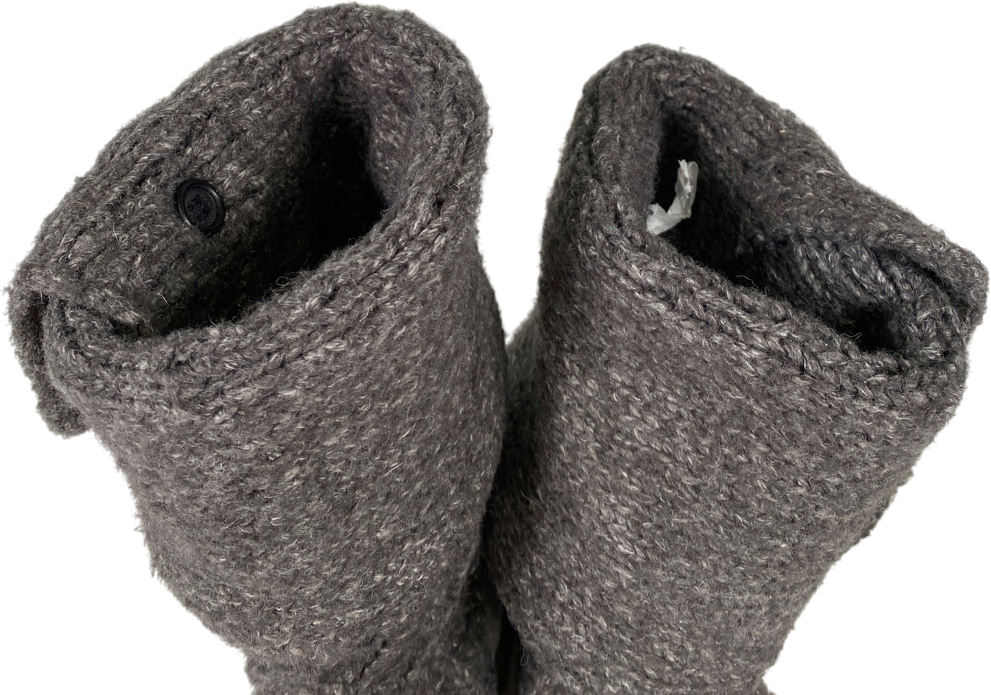 UGG Women’s Gray Foldover 3 Button Lattice Cardy Knit Boots - 6