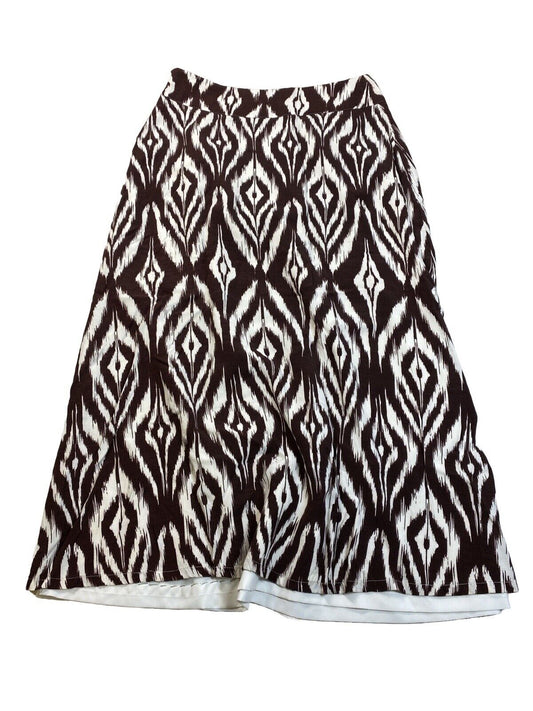 Chico's Women's Brown Full Length Lined Skirt - 1/US 8