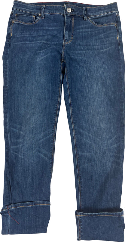 White House Black Market Women’s Dark Wash Slim Crop Stretch Jeans - 6