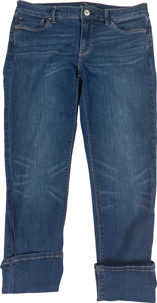 White House Black Market Women’s Dark Wash Slim Crop Stretch Jeans - 6