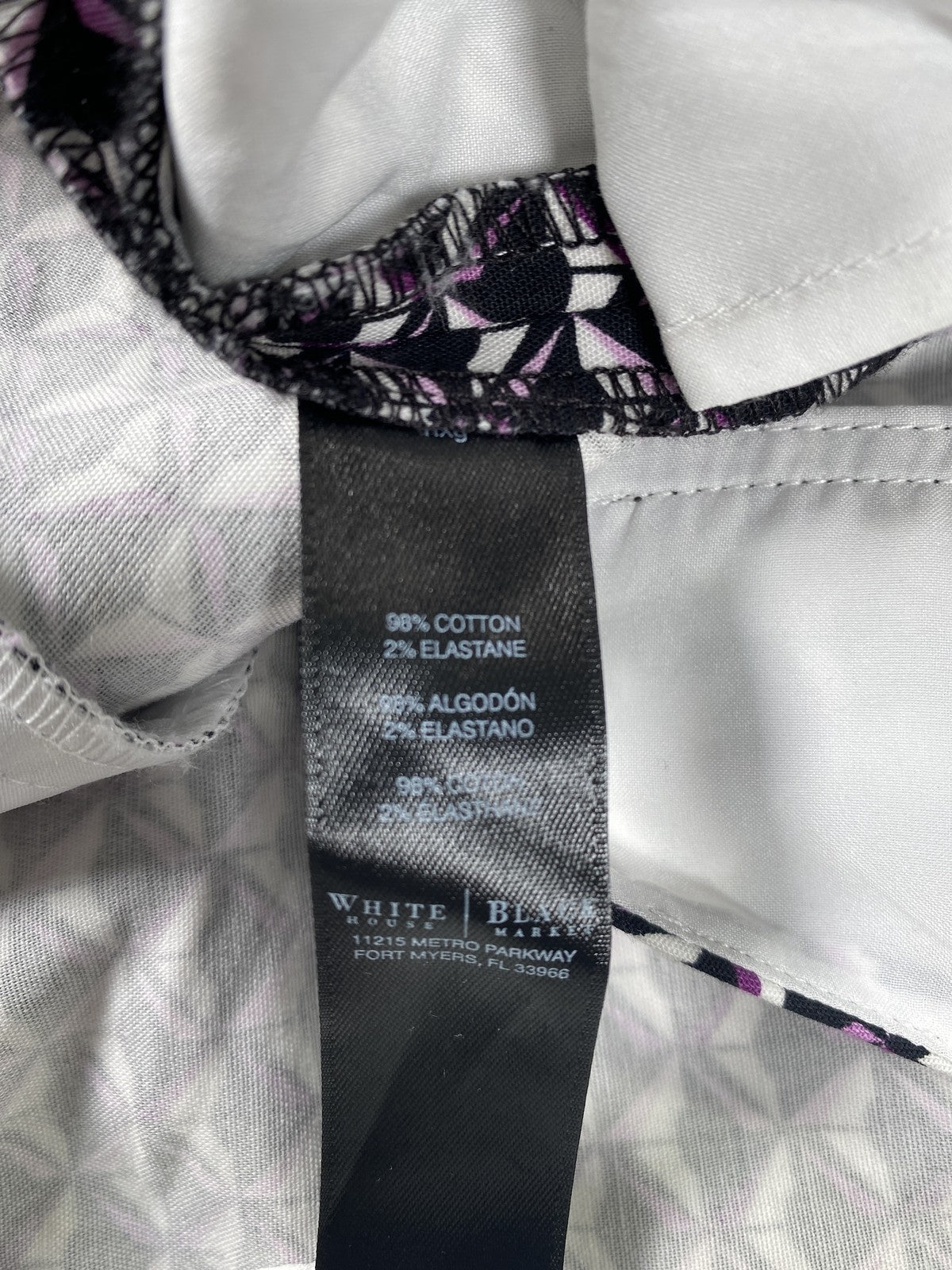 White House Black Market Women’s Black/Purple Shorts - 4