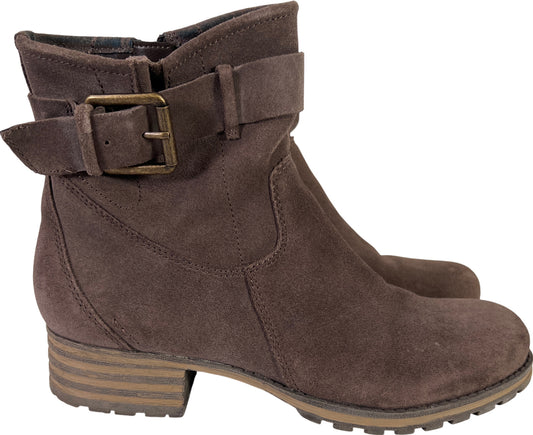 Clarks Collection Women’s Gray Suede Marana Amber Ankle Boots - 7