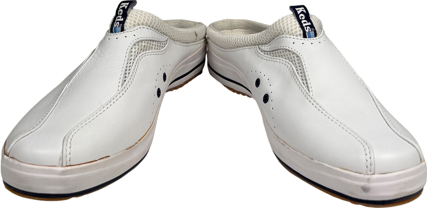 Keds Women’s White Leather Slip On Walking Shoes - 9.5