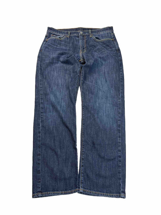 Lucky Brand Men's Dark Wash 221 Straight Leg Jeans - 34x30