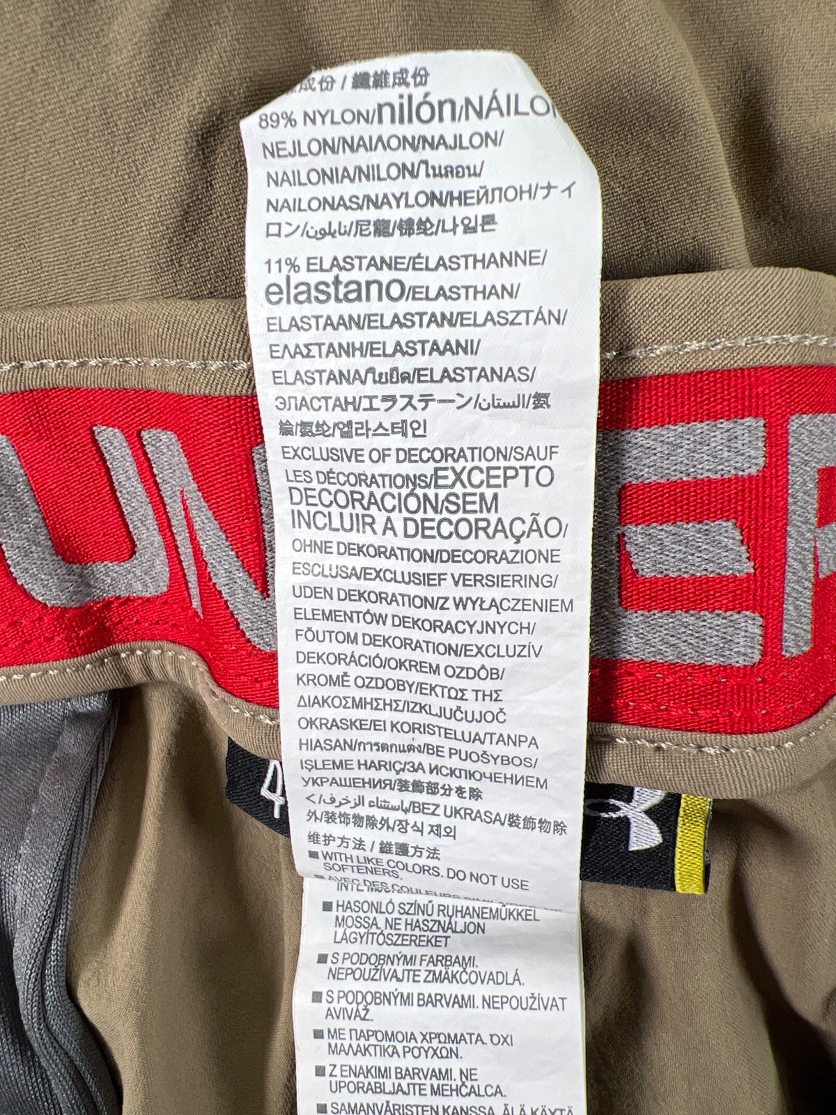 Under Armour Men’s Beige Straight Leg Athletic Golf Pants - 42