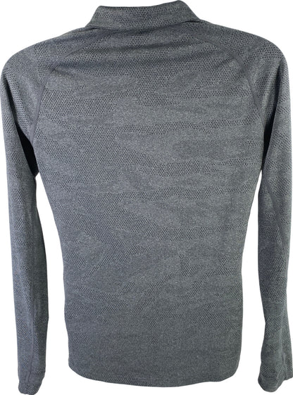 Merrell Men’s Gray Vented Long Sleeve 1/4 Zip Pullover Athletic Shirt - S