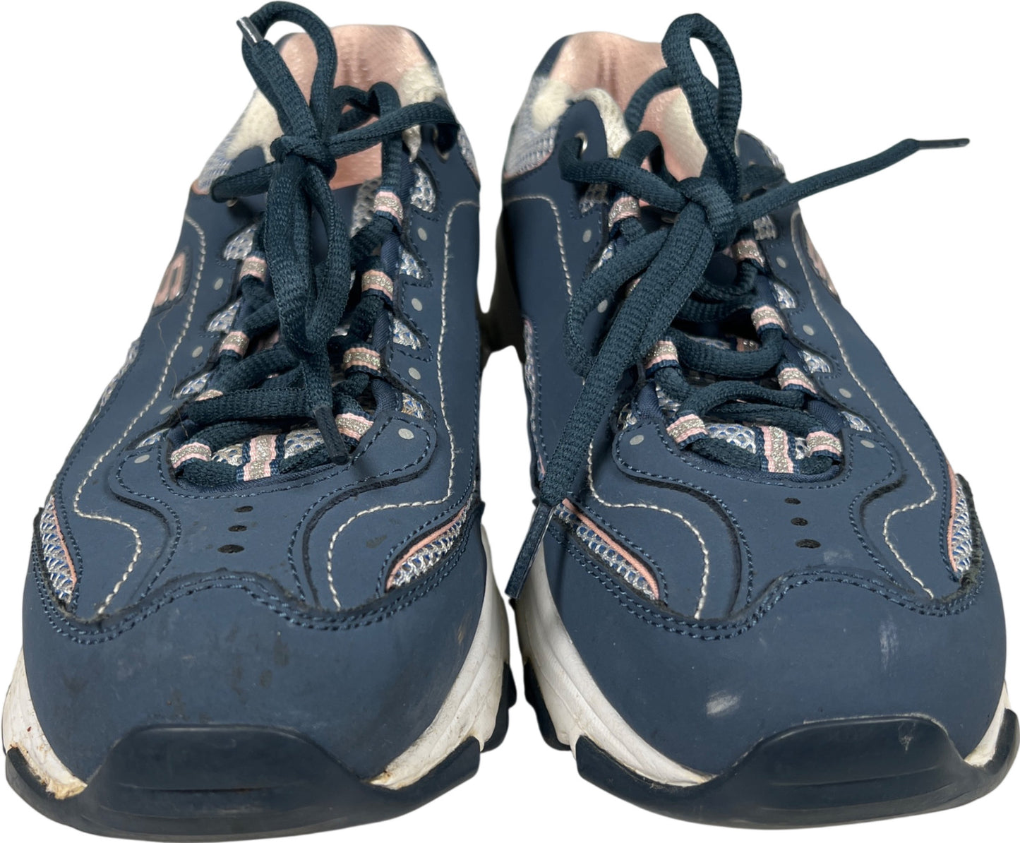 Skechers Women’s Blue D’Lites Memory Lace Up Walking Sneakers - 8.5 Wide