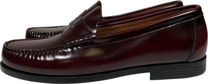 French Shriner Men’s Brown/Red Leather Arlington Penny Loafer - 11