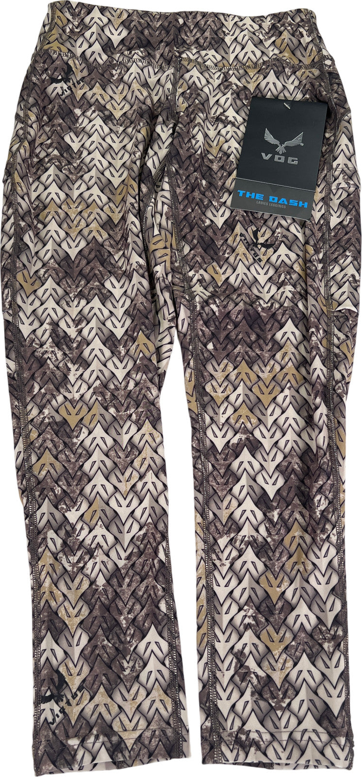 VOG Women’s Brown/Gray The Dash Baselayer Cropped Leggings - S