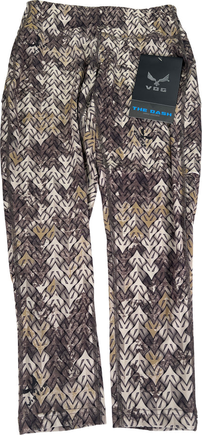 VOG Women’s Brown/Gray The Dash Baselayer Cropped Leggings - S