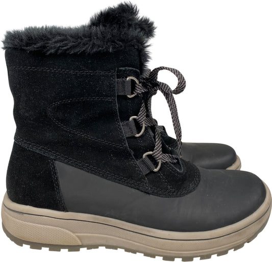 Baretraps Women’s Black Denyce Suede Winter Duck Boots - 7