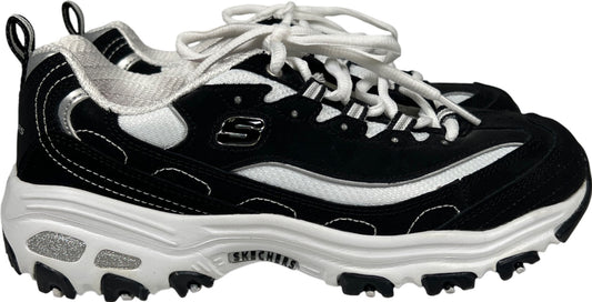 Skechers Women’s Black D’Lites Air Cooled Memory Foam Lace Up Sneakers - 6.5