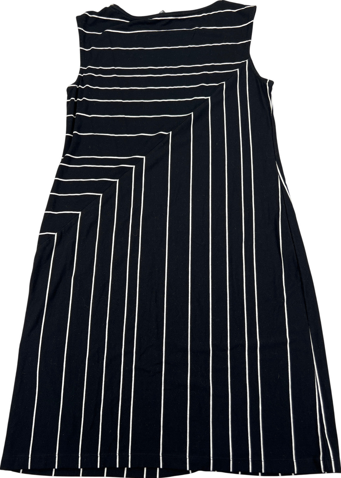 White House Black Market Women’s Black Stripe Knit Short Shift Dress - S