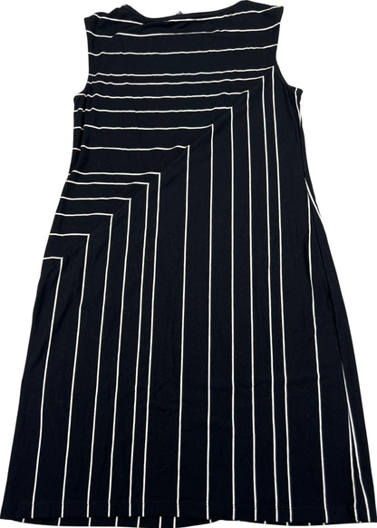 White House Black Market Women’s Black Stripe Knit Short Shift Dress - S