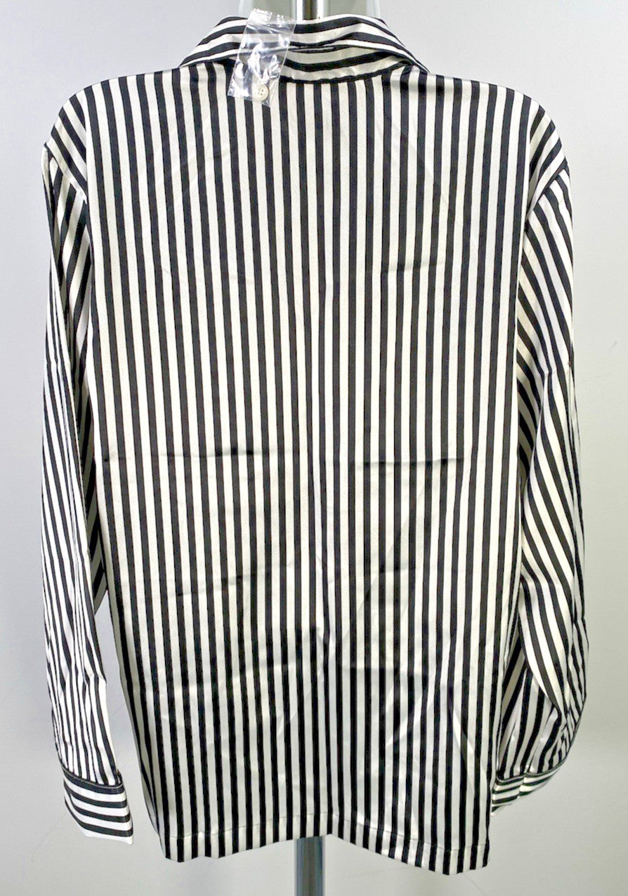 Victoria’s Secret Women’s Black/White Long Sleeve Pajama Shirt and Pant Set - M