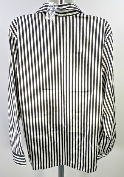 Victoria’s Secret Women’s Black/White Long Sleeve Pajama Shirt and Pant Set - M