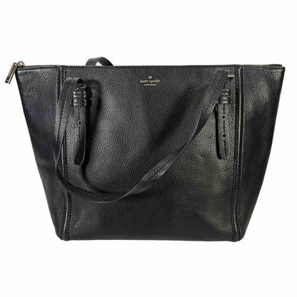 Kate Spade Black Pebbled Leather Large Tote Bag Purse