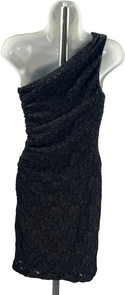 Lauren Ralph Lauren Women’s Black Lace One Shoulder Short Sheath Dress - 2