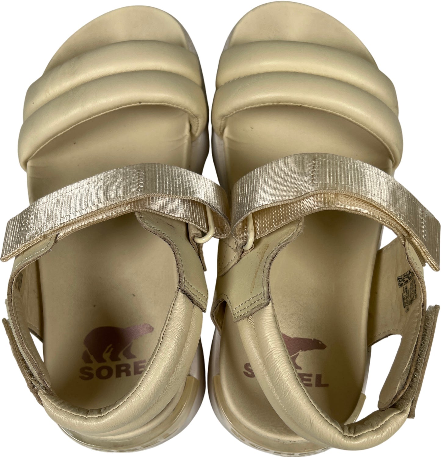 Sorel Women’s Ivory/Cream Leather Viibe Slingback Sandals - 6.5
