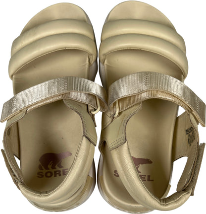 Sorel Women’s Ivory/Cream Leather Viibe Slingback Sandals - 6.5