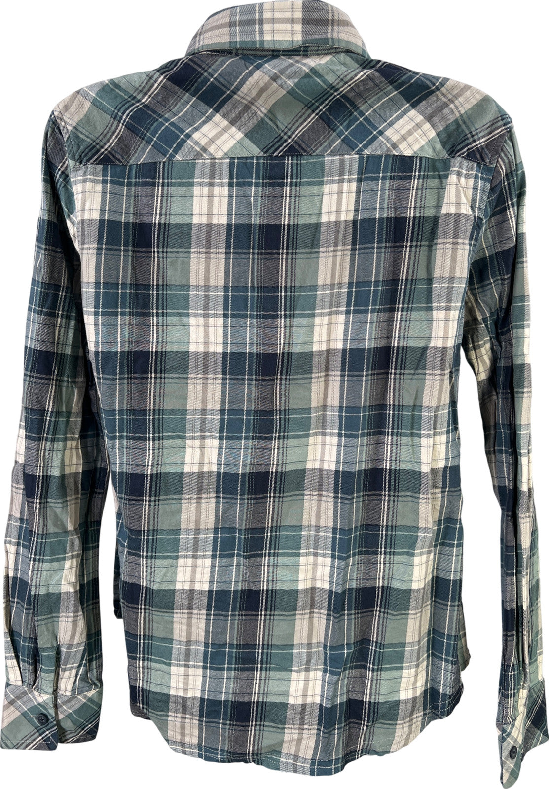 Merrell Women’s Blue Plaid Long Sleeve Button Up Flannel Shirt - S