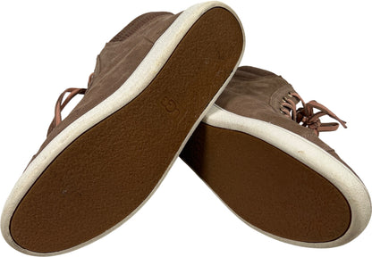 UGG Women’s Tan Brown Suede Tan Zipper Olive High Top Sneakers - 10