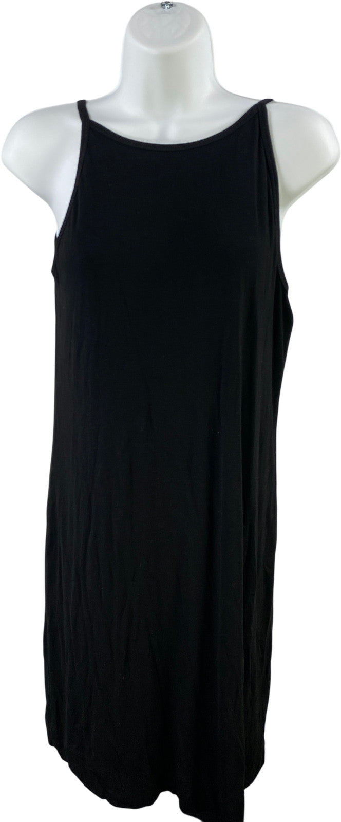 White House Black Market Women’s Black High Neck Shift Dress - S