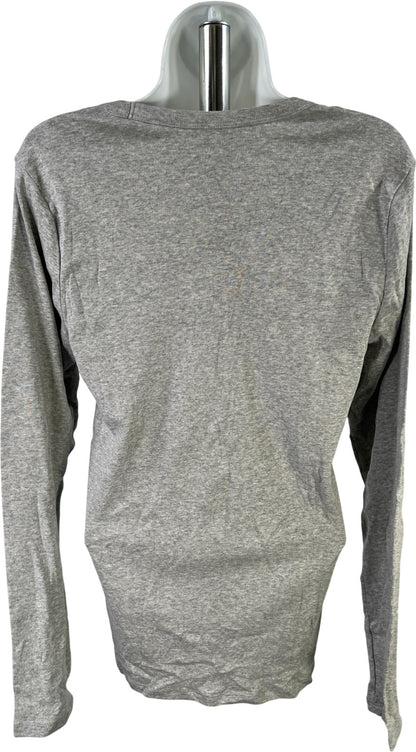 Gap Women’s Gray Favorite Long Sleeve V-Neck T-Shirt - L