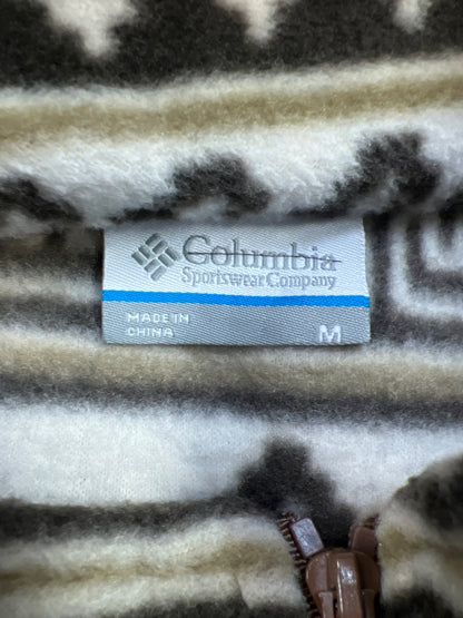 Columbia Men’s Brown Native Navajo Full Zip Fleece Jacket - M