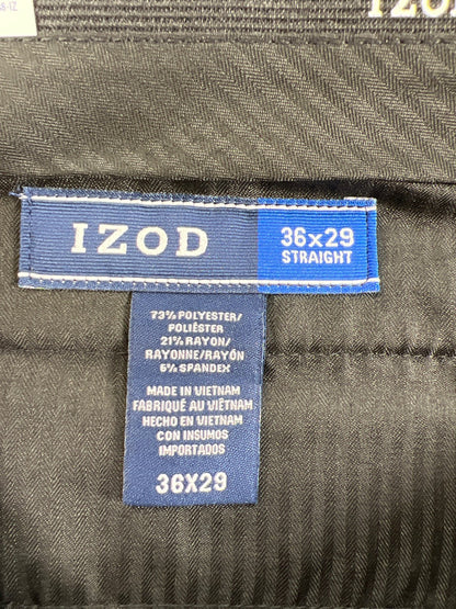 New Izod Men’s Gray Performance Stretch Straight Leg Dress Pants - 36X29
