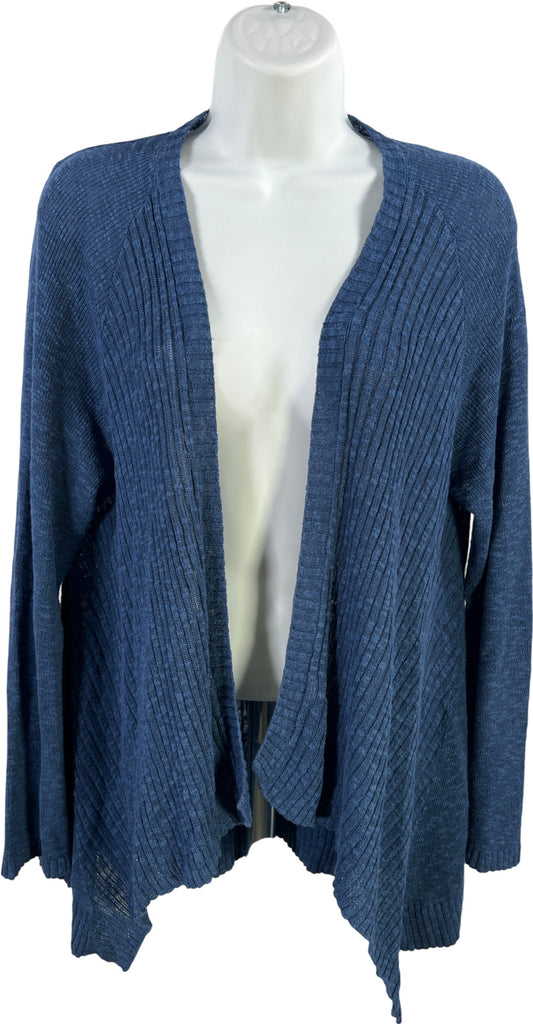 J.Jill Women’s Blue Long Sleeve Open Cardigan Sweater - M
