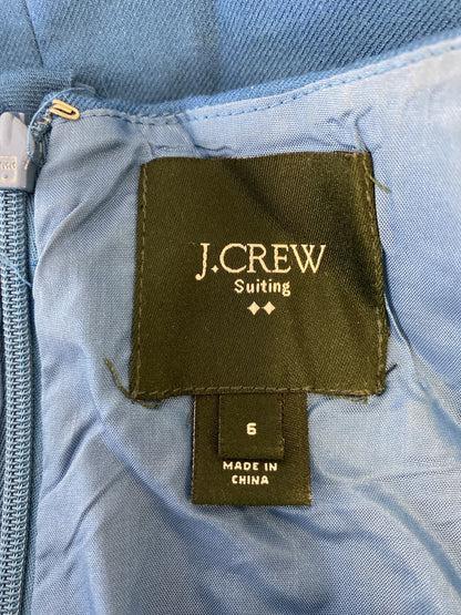 J.Crew Suiting Women’s Blue Wool Blend Sleeveless Sheath Dress - 6