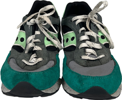 Saucony Unisex Gray/Green Shadow 600 Mercury Lace Up Athletic Sneakers - 10.5
