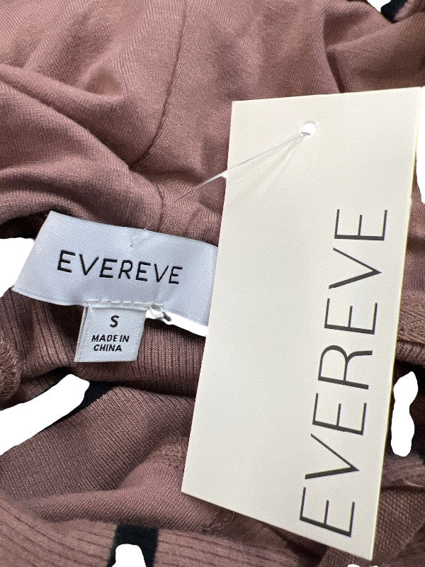 Evereve Women's Brown/Black Striped Long Sleeve Hooded Shirt - S
