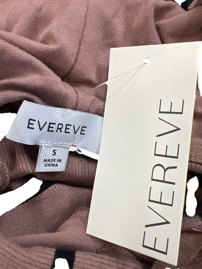 Evereve Women's Brown/Black Striped Long Sleeve Hooded Shirt - S