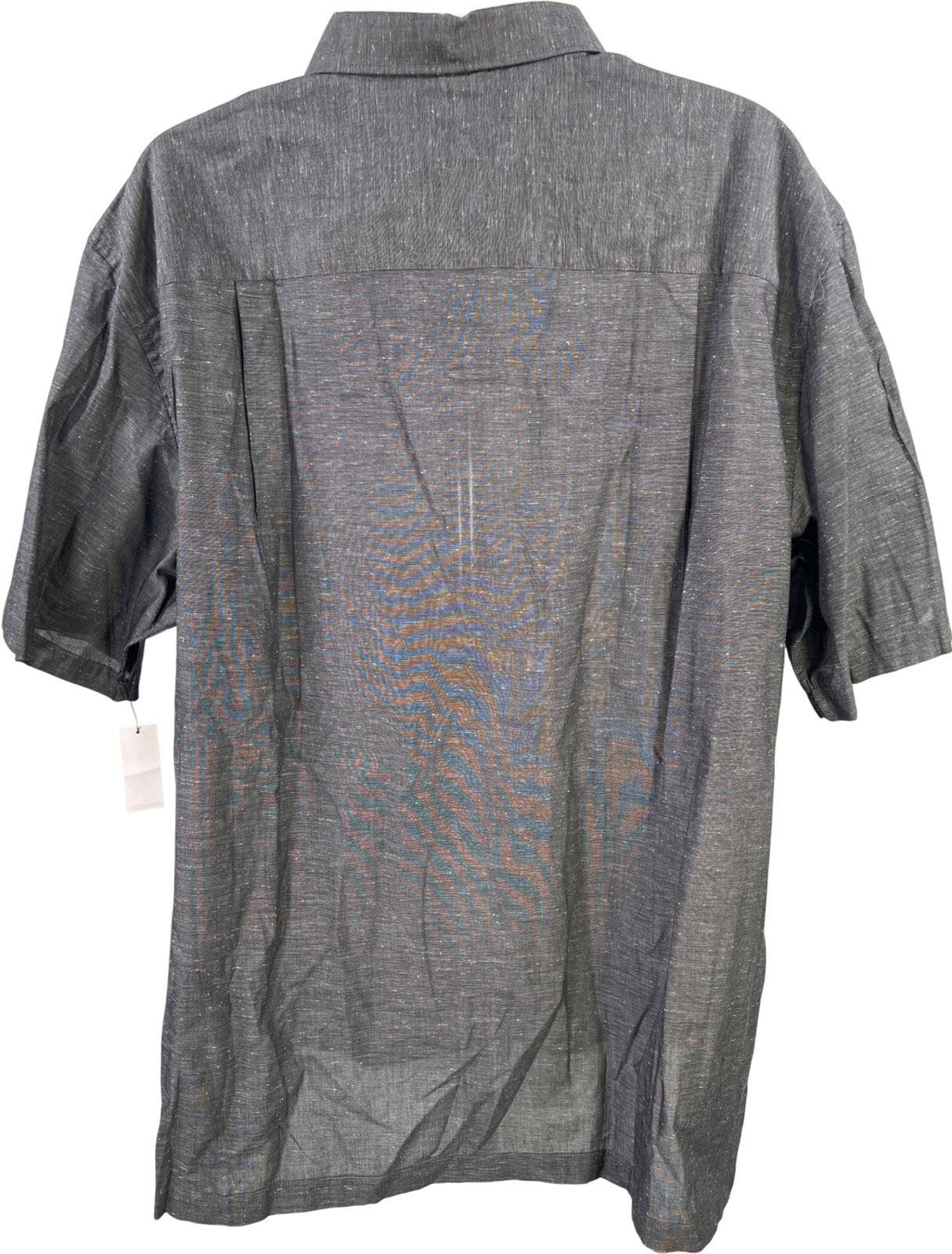 Van Heusen Air Men’s Gray Short Sleeve Button Up Shirt - 2XL Tall