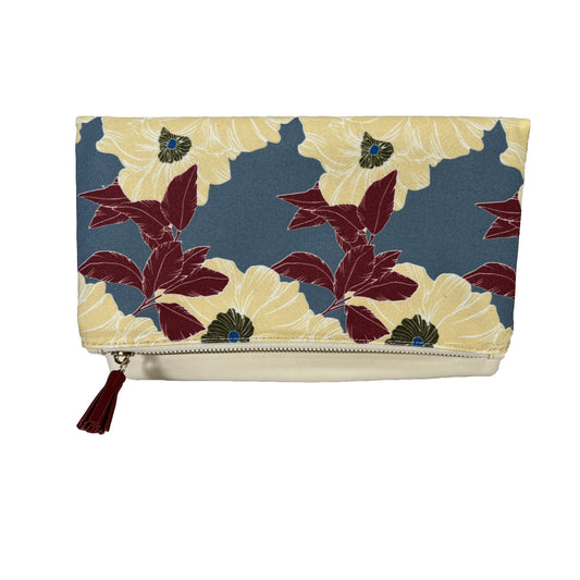 Rachel Pally Women's Ivory/ Multi-Color Floral Foldover Clutch Bag
