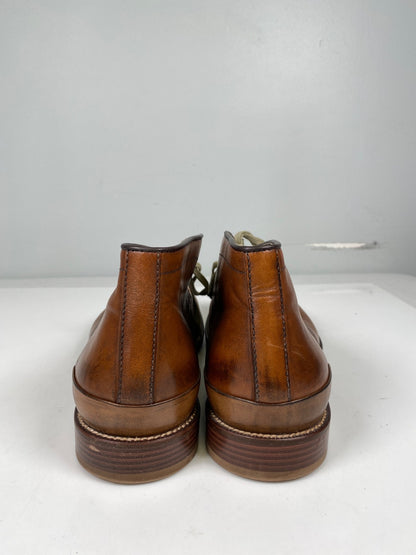 Johnston and Murphy Men’s Brown Leather Lace Up. Dress Chucka Boots - 10