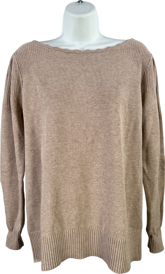 LOFT Women’s Beige Long Sleeve Sweater - L