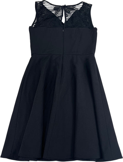 White House Black Market Women’s Black Mesh Top Sleeveless A-Line Dress - 2