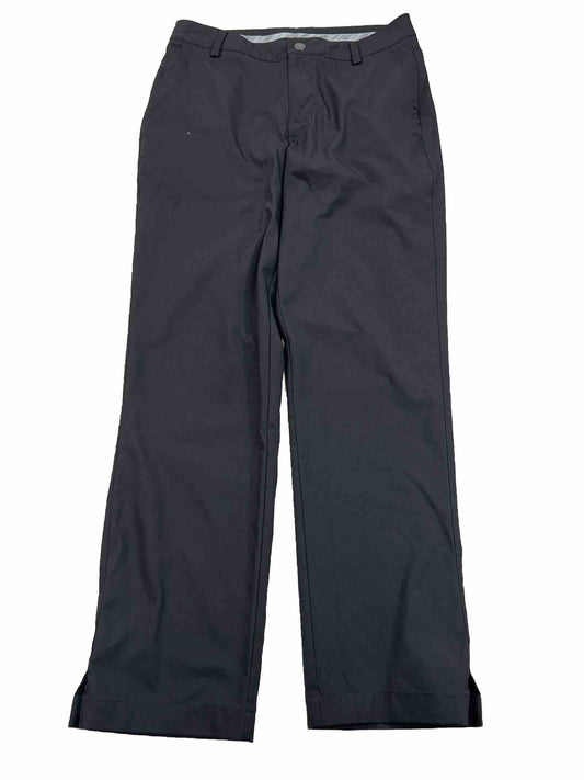 Puma Men's Black Polyester Flat Front Golf Pants - 30x30