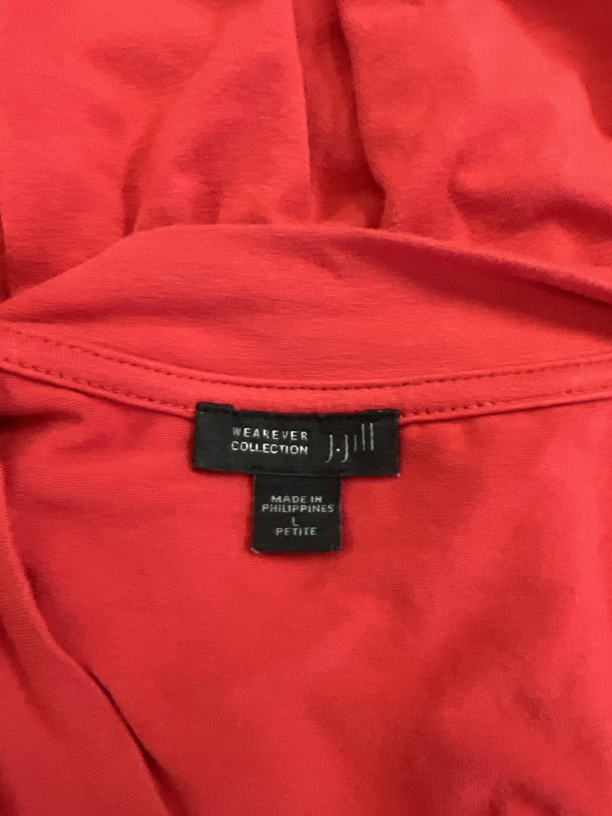 J.Jill Wearever Collection Women’s Red Short Sleeve T-Shirt Dress - L Petite